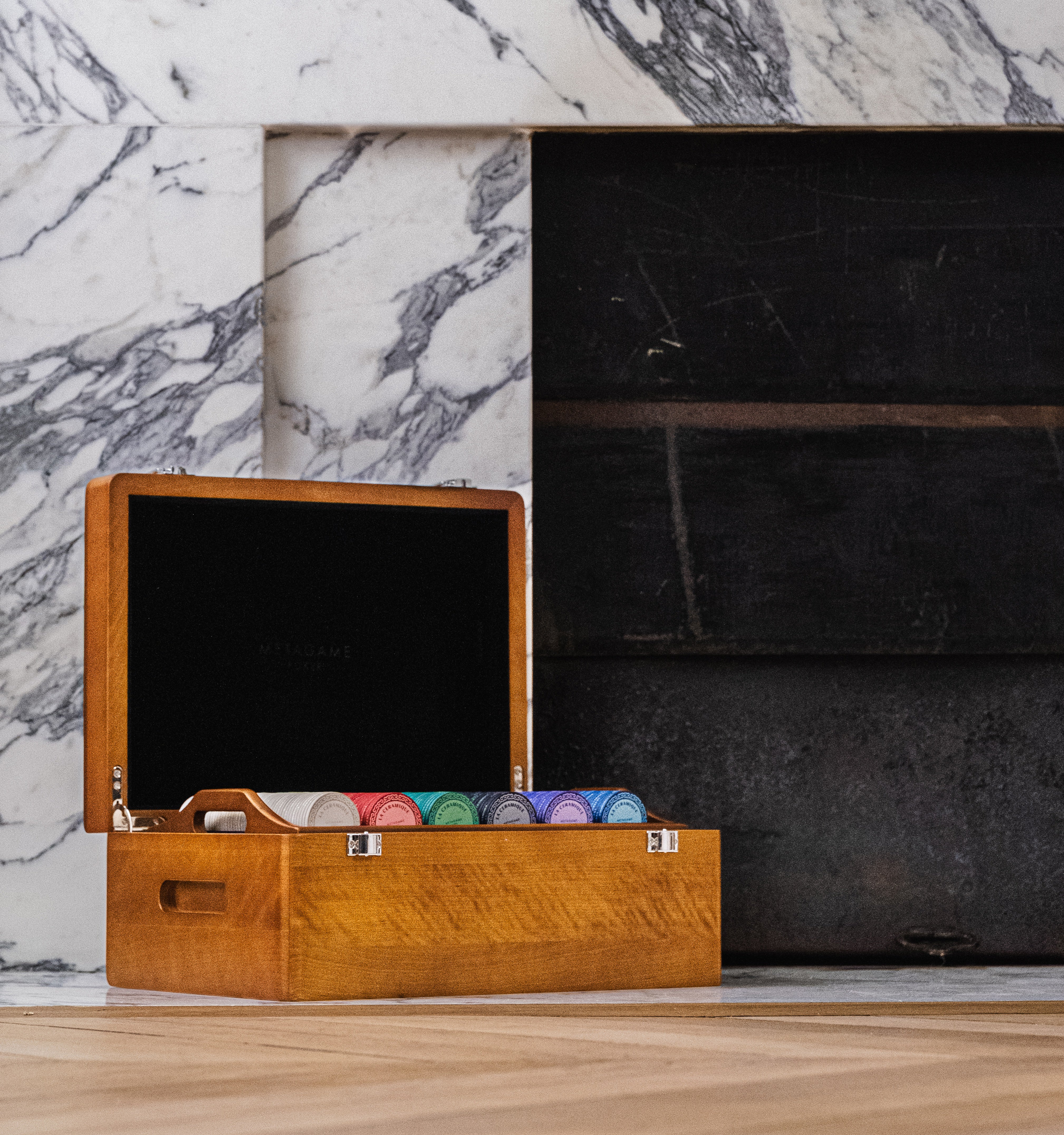 Coffret en Bois marron - 500 jetons Édition La Céramique