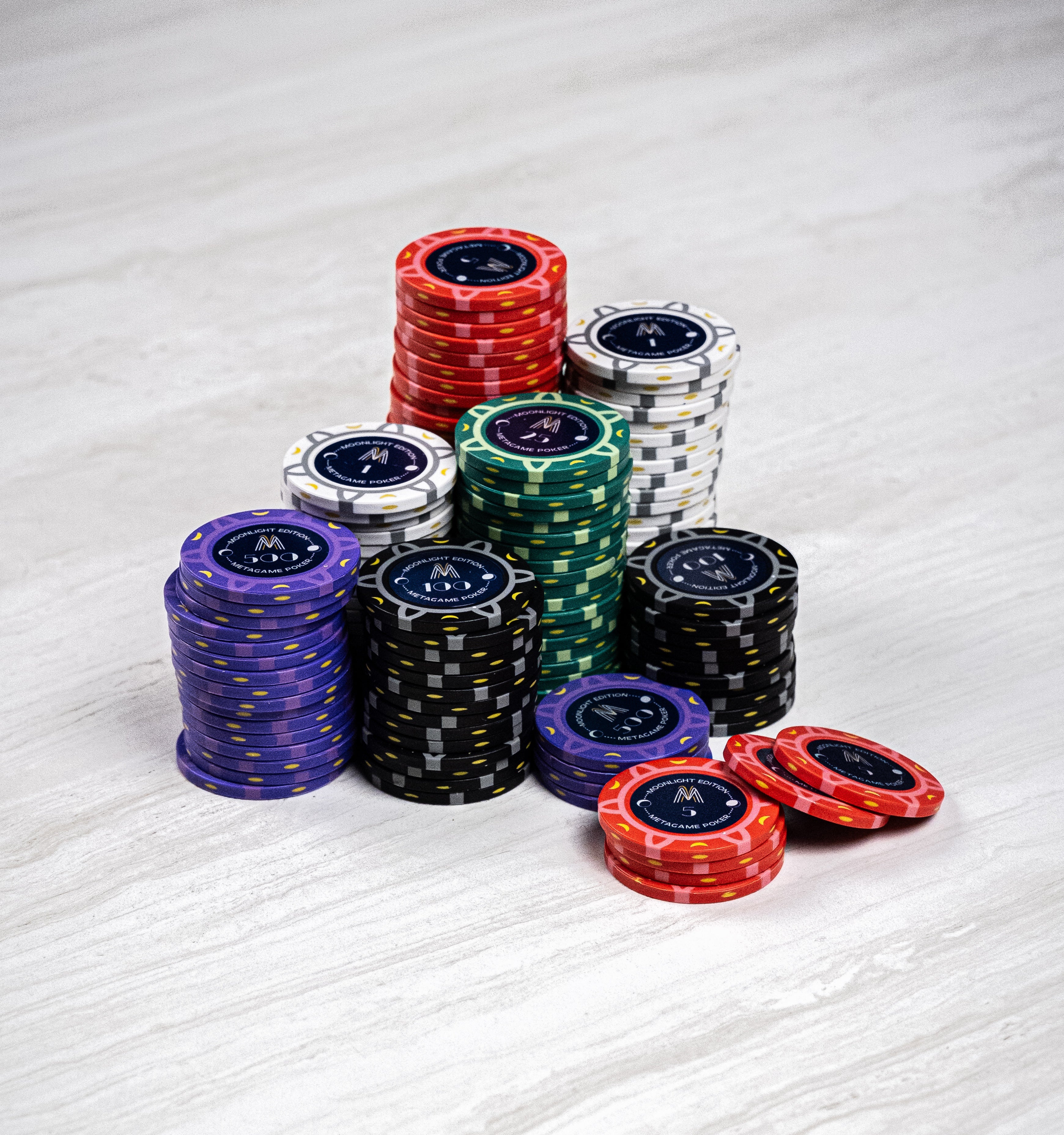 Poker Set 300 Clay Chips - Moonlight Edition