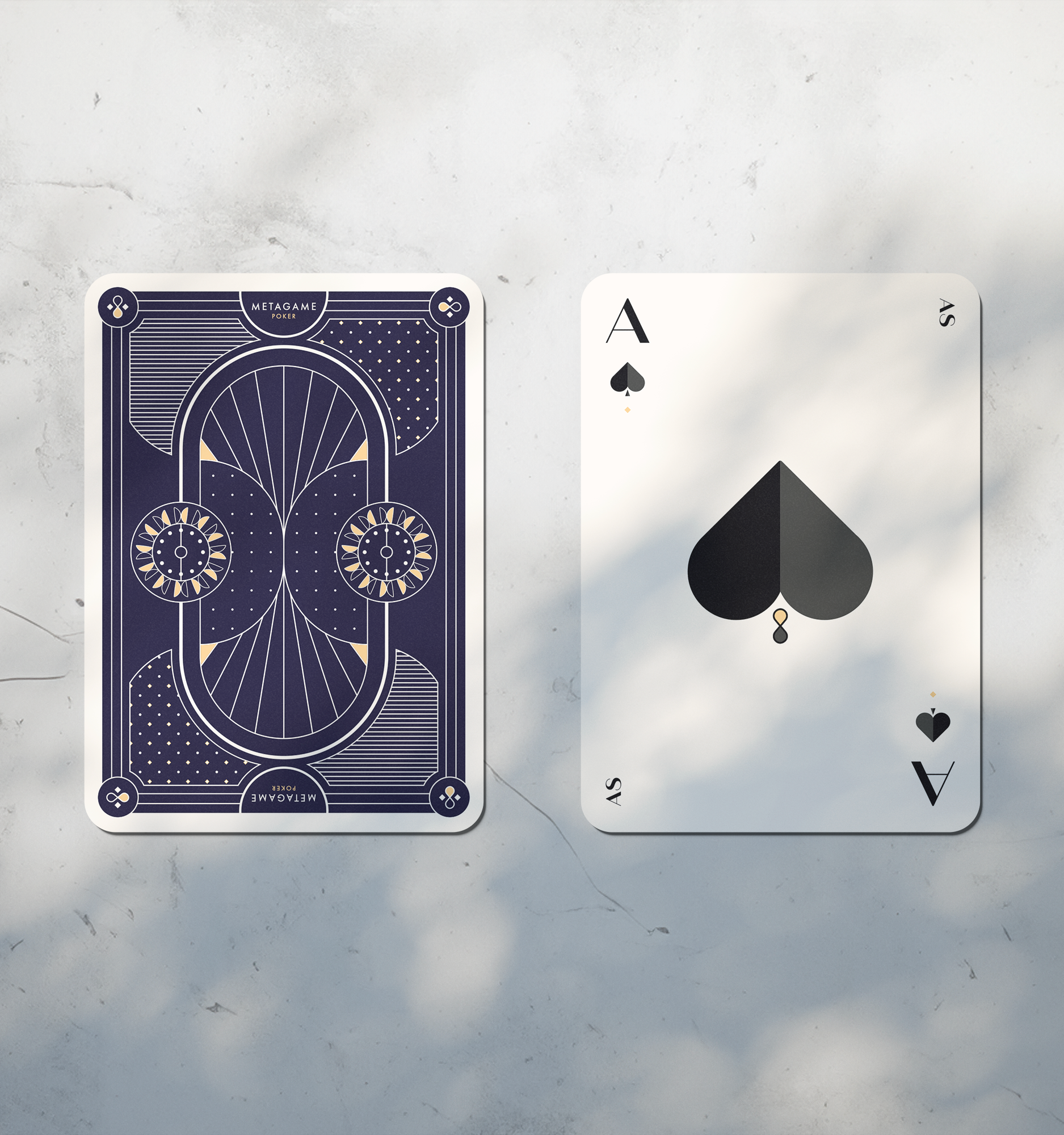 Recto verso cartes à jouer poker as de pique
