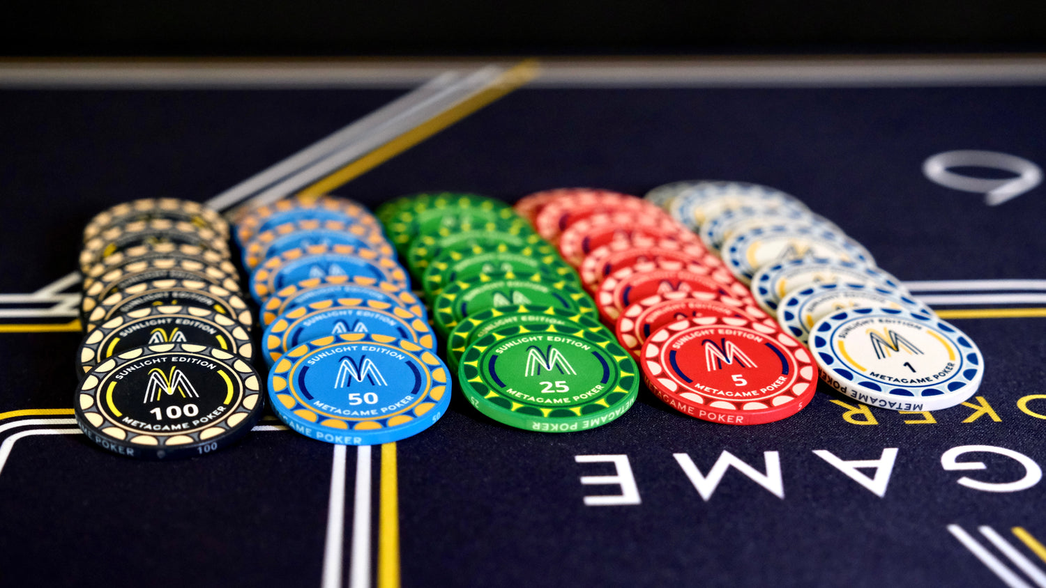 Jetons en céramique Sunlight Edition - jetons de qualité supérieure - Metagame Poker