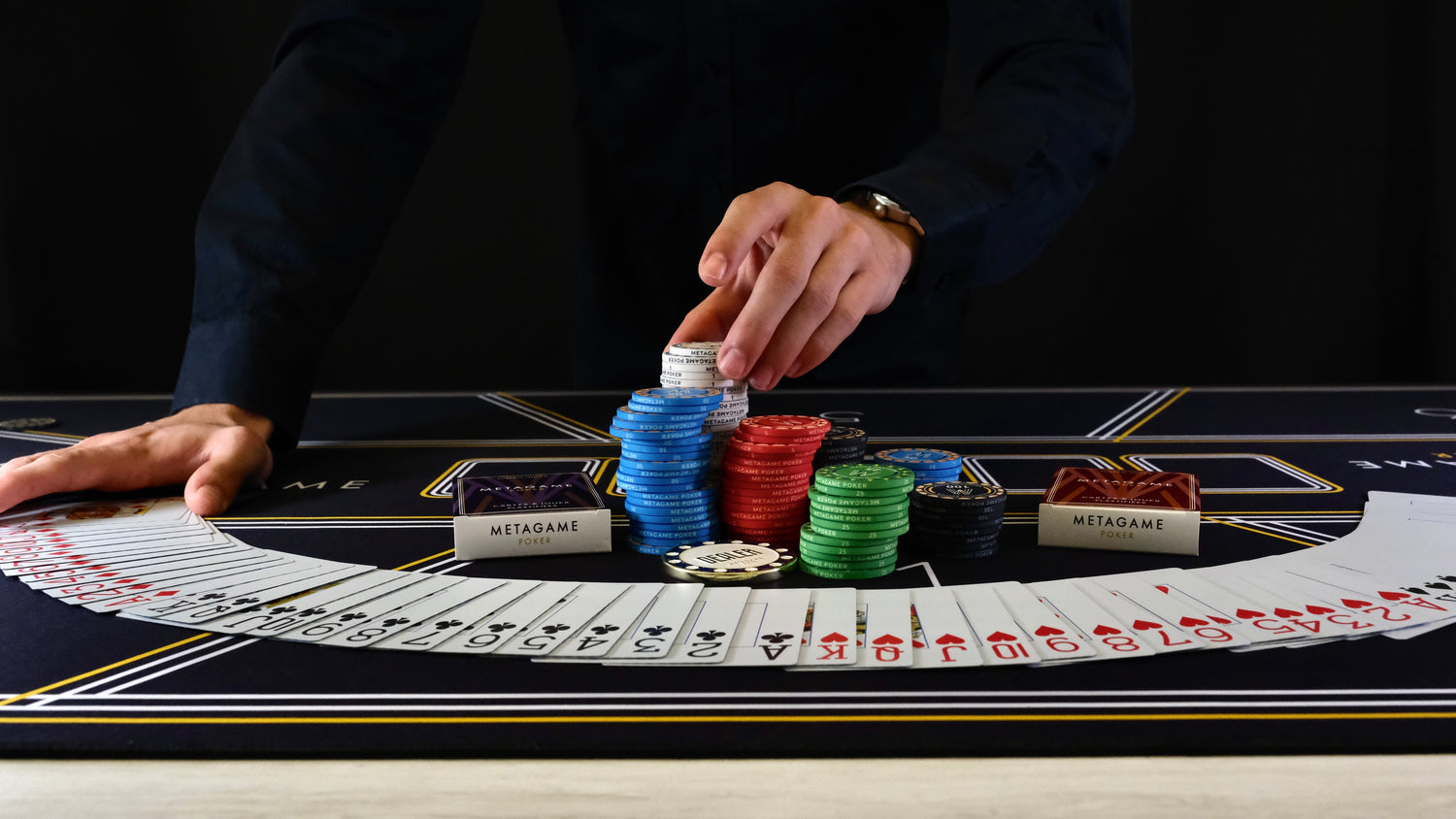 Cartes à jouer professionnelle jumbo index - assortiment complet de poker - Metagame Poker