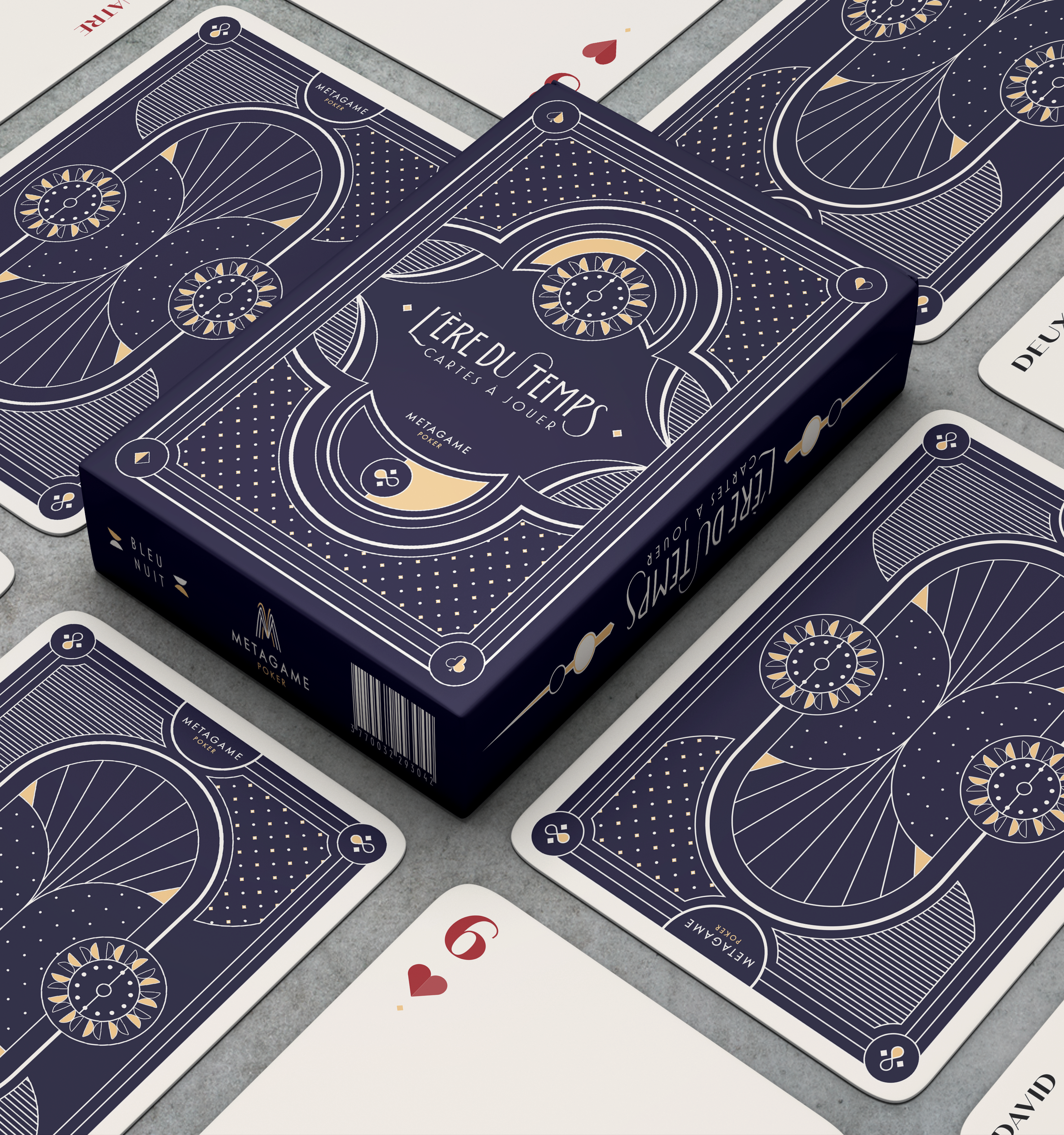 Jeu de cartes de poker Metagame bleu nuit