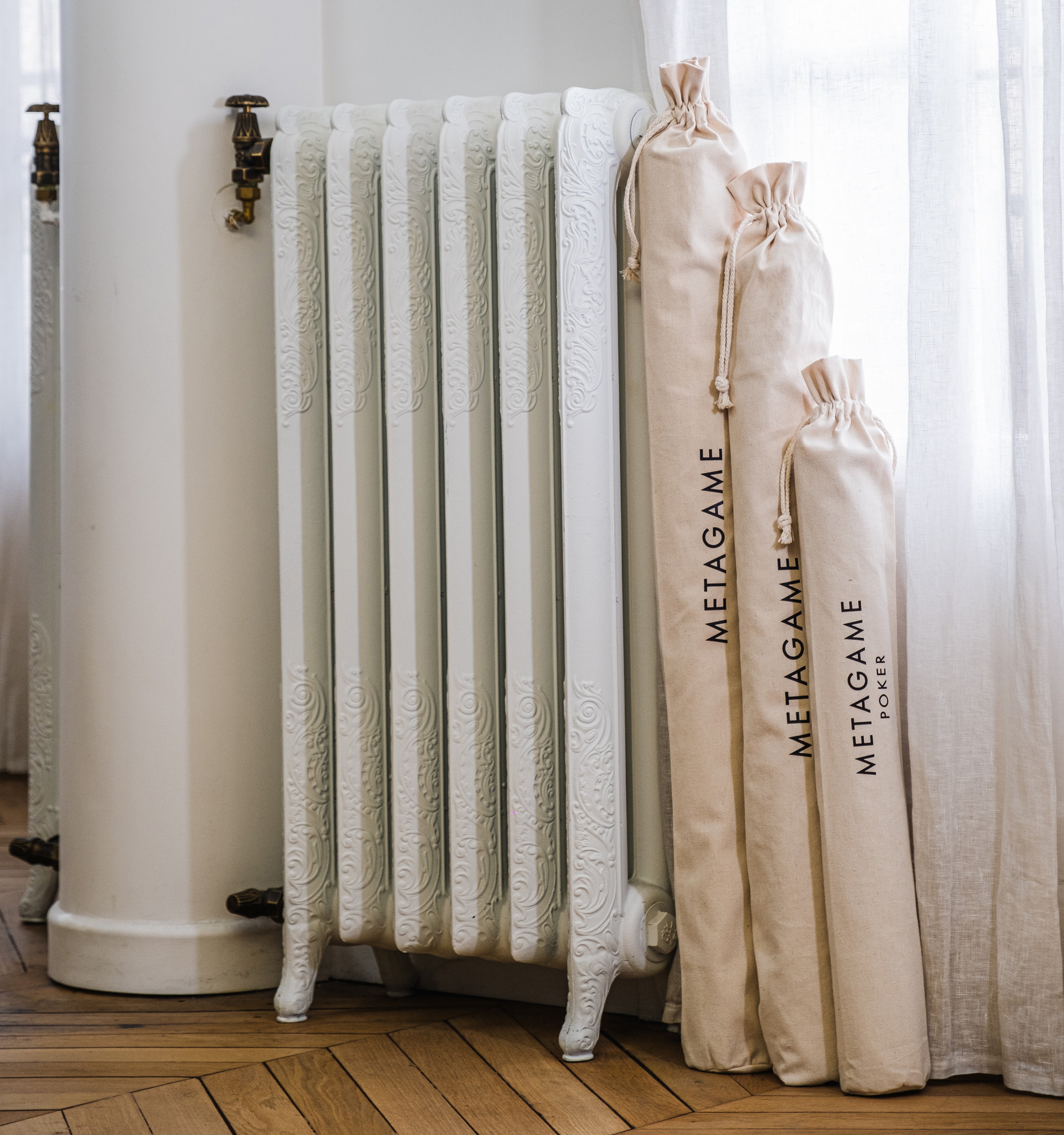 Collection de tapis 3 tailles rangés dans housse en coton