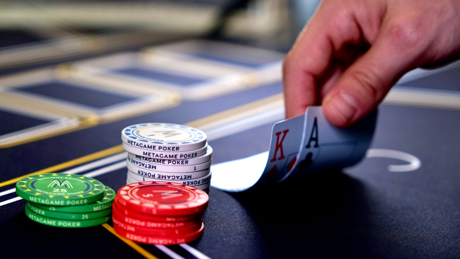 Cartes poker - main As Roi - Jetons céramique - Metagame Poker